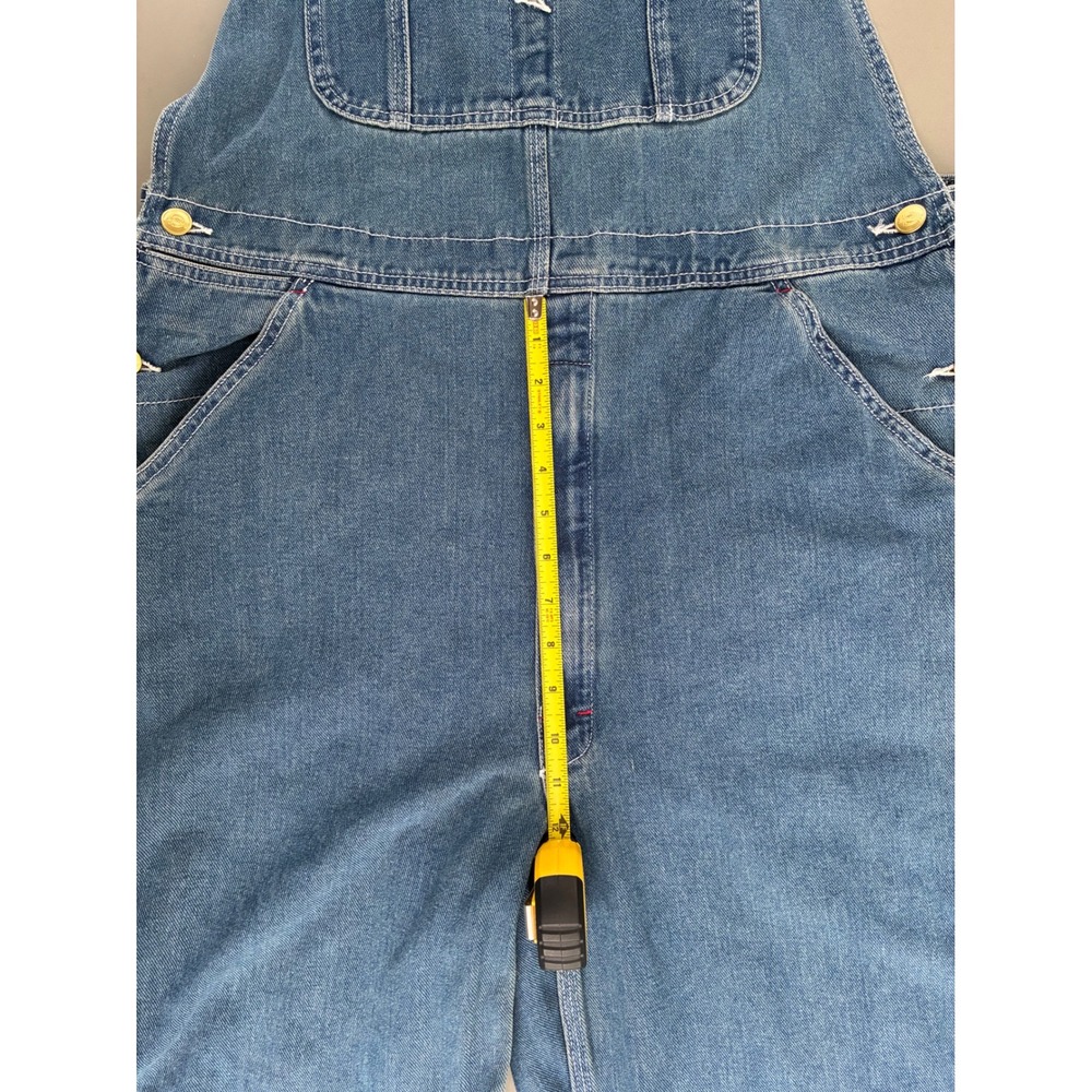Vintage Dickies Mens Denim Bib Overalls Medium Wash Blue Cotton Workwear 36x30 - Picture 7 of 8